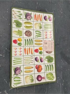 Laura Ashley Home oversize melamine serving platter - vegetables design - NEW